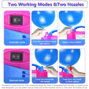 YEPVIE Electric Balloon Pump with 14 Arch Kits for Parties