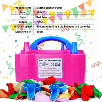 YEPVIE Electric Balloon Pump with 14 Arch Kits for Parties