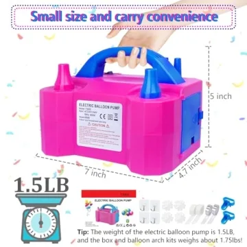 YEPVIE Electric Balloon Pump with 14 Arch Kits for Parties