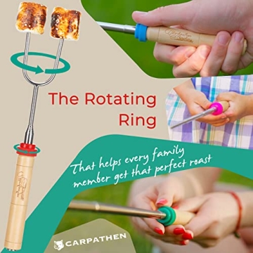 CARPATHEN Telescoping Marshmallow Roasting Sticks for Campfires and BBQs