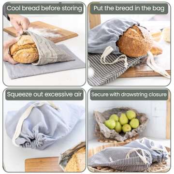 Beeswax Bread Bags for Homemade Sourdough Bread