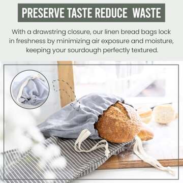 Beeswax Bread Bags for Homemade Sourdough Bread