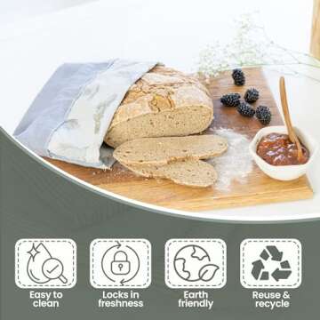 Beeswax Bread Bags for Homemade Sourdough Bread