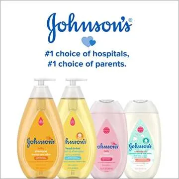 Johnson's CottonTouch Newborn Baby Body Wash & Shampoo, Gentle & Tear-Free, Made with Real Cotton, Gently Washes Away Dirt & Germs, Sulfate- & Paraben-Free for Sensitive Skin, 13.6 fl. oz
