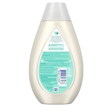 Johnson's CottonTouch Newborn Baby Body Wash & Shampoo, Gentle & Tear-Free, Made with Real Cotton, Gently Washes Away Dirt & Germs, Sulfate- & Paraben-Free for Sensitive Skin, 13.6 fl. oz