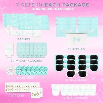 Chug Buddy Bachelorette Party Accessories & Supplies - Green 56 Piece Bachelorette Party Favors Pack...