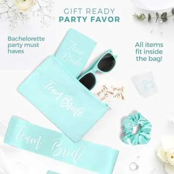 Chug Buddy Bachelorette Party Accessories & Supplies - Green 56 Piece Bachelorette Party Favors Pack With Bachelorette Sash, Sunglasses, Cups And More - Bride Accessories For Bachelorette Party