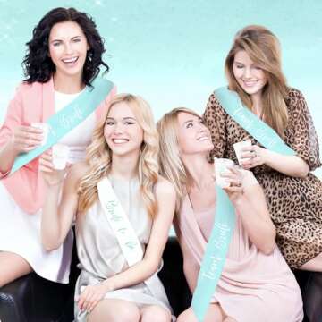 Chug Buddy Bachelorette Party Accessories & Supplies - Green 56 Piece Bachelorette Party Favors Pack With Bachelorette Sash, Sunglasses, Cups And More - Bride Accessories For Bachelorette Party