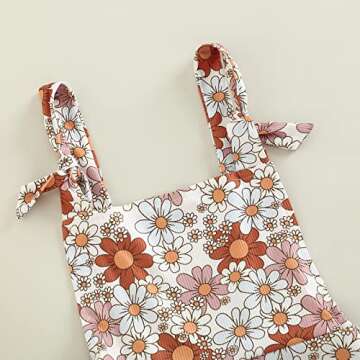 Infant Toddler Baby Girl Floral Romper Jumpsuit for Summer Playdates