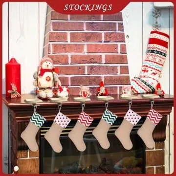 Sunshane Christmas Stocking Holders Mantel Stocking Hanger Hooks Fireplace Mantle Metal Hang Bases for Xmas Party Decorations (Bronze, 4)