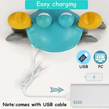 Baby Toys Crawling Crab - Infant Tummy Time Toys 3 4 5 6 7 8 9 10 11 12 Baby Toys 6-12 12-18 Months Light-up Musical Walking Sensory Induction Crabs Interactive Toddler 1st Boys Girls Birthday Gifts