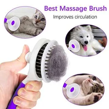 Upgraded Cat Self Cleaning Slicker Brush for Grooming