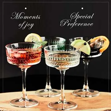 Mask El Turko Vintage Coupe Glasses Set - Elegant Drinkware