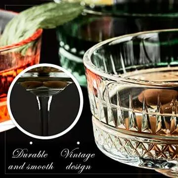 Mask El Turko Vintage Coupe Glasses Set - Elegant Drinkware