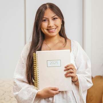 The PLAND Studio 2025 Planner and Goals Journal. Daily Planner, Weekly Calendar Book and 2025 Monthl...