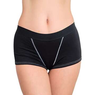 Nabtos Women Boxers Basic Cotton Boyshort Briefs 5 Pack