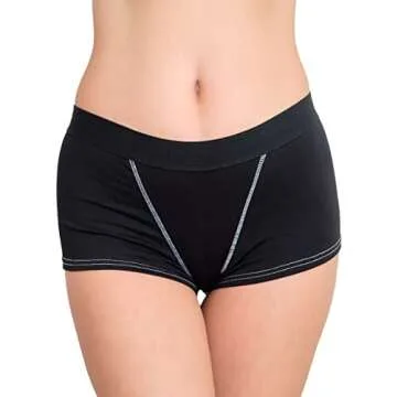 Nabtos Women Boxers Basic Cotton Boyshort Briefs 5 Pack