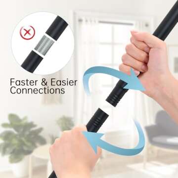 EBOATOP Adjustable Tension Shower Curtain Rod - 32 to 78 Inch