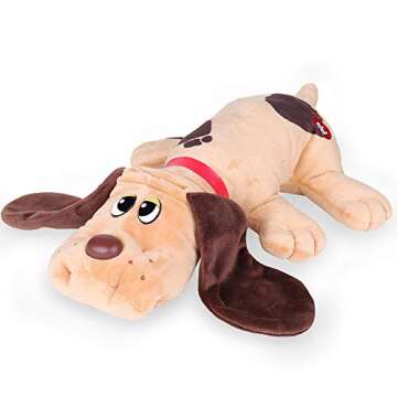 Basic Fun Pound Puppies Classic Stuffed Animal Plush Toy - Great Gift for Girls & Boys - 17" - Light Brown with Dark Brown Spots
