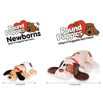 Basic Fun Pound Puppies Classic Stuffed Animal Plush Toy - Great Gift for Girls & Boys - 17" - Light Brown with Dark Brown Spots