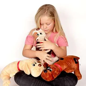 Basic Fun Pound Puppies Classic Stuffed Animal Plush Toy - Great Gift for Girls & Boys - 17" - Light Brown with Dark Brown Spots