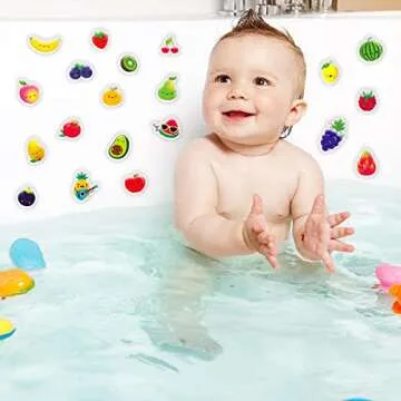 20 PCS Fruits Thick Gel Clings Fruits Window Gel Clings Decals Stickers for Kids Toddlers and Adults Home Airplane Classroom Nursery Fruits Party Supplies Decorations Removable and Reusable