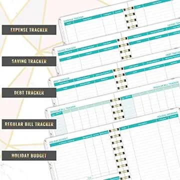 Budget Planner - 12 Monthly Financial Organizer, Expense Tracker, Undated Finance Planner, 6" x 8.2", Monthly Budget Book, Account Book, Start Anytime to Take Control of Your Money