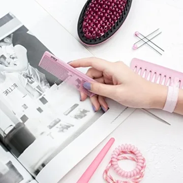 XNICX Pink Pintail Comb - Stylish & Heat Resistant Hair Tool