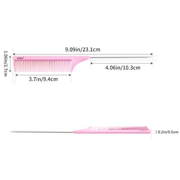 XNICX Pink Pintail Comb - Stylish & Heat Resistant Hair Tool