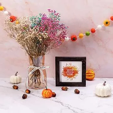 CINPIUK Colorful Felt Pumpkin Garland for Autumn Decor
