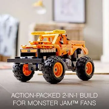 LEGO Technic Monster Jam El Toro Loco, 2 in 1 Pull Back Truck to Off Roader Car Toy 42135, Monster T...