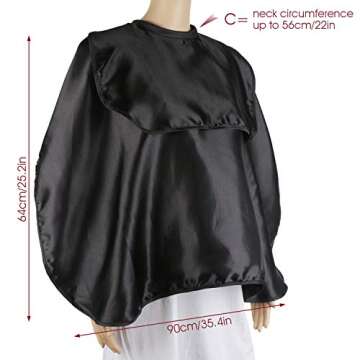Segbeauty Makeup Cape - Adjustable Satin Beauty Smock