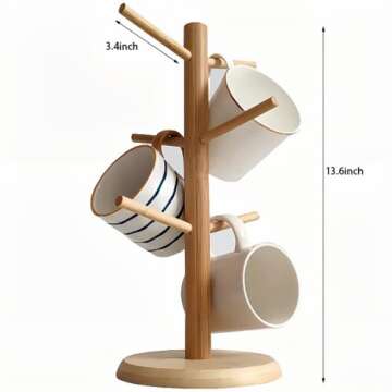 Dorhors Mug Tree: Stylish Coffee Cup Holder for Organizing