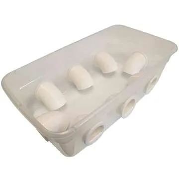 Innovative 8 Port 6 Quart Quail & Chick Feed Feeder - No Waste Design