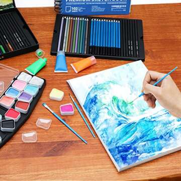 Magicfly Watercolor Pad 9 X12 inches, Pack of 3, 140 Pound, 35 Sheets Each, Artist Water Color Paper, Art Sketchbooks Pad for Wet, Dry & Mixed Media Painting, Cold Pressed Paper, Acid Free