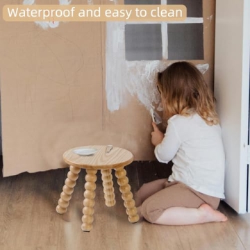 HuiDao Solid Wooden Step Stool - Sturdy Versatile Foot Stool