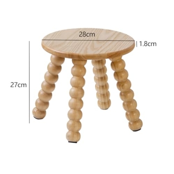 HuiDao Solid Wooden Step Stool - Sturdy Versatile Foot Stool
