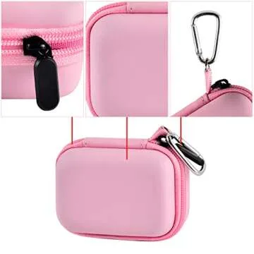 Portable Charger Case for iWALK and More - Pink Carry Bag