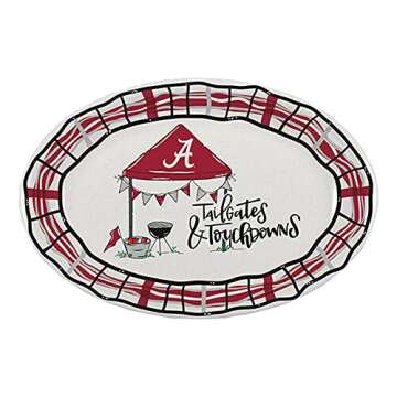 YBW Magnolia Lane University of Alabama Crimson Tide Football Tailgates & Touchdowns BBQ Oval 18x12 Platter