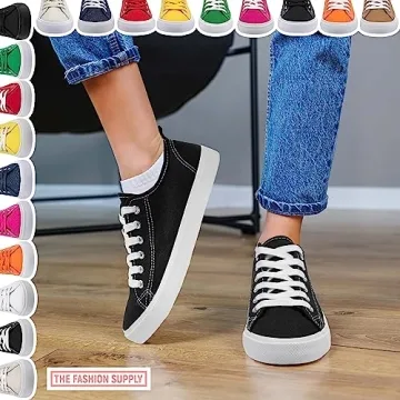 Stylish Women's Canvas Sneakers Comfortable Durable Yellow