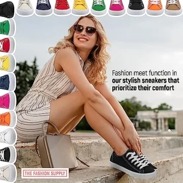 Stylish Women's Canvas Sneakers Comfortable Durable Yellow