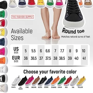 Stylish Women's Canvas Sneakers Comfortable Durable Yellow