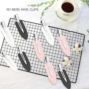 Cptots No Crease, Creaseless, No Bend or Dent Flat Hair Clips - Ideal for Styling Thin and Thick Hai...