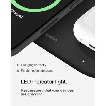 Belkin 3-in-1 MagSafe-Compatible Wireless Charging Pad with Qi2 15W - iPhone Charger - Fast Charging Wireless Charging Station for iPhone 16, 15, & 14 Series, AirPods, Apple Watch, & More - Black