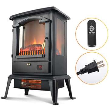 VOLTORB Freestanding Portable Electric Fireplace Heater Stove w/Remote Control