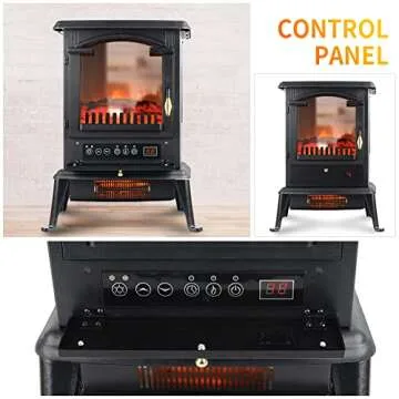 VOLTORB Freestanding Portable Electric Fireplace Heater Stove w/Remote Control