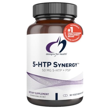 Designs for Health 5-HTP 50mg with Vitamin B6 (P-5-P) - 5-HTP Synergy 50 mg Supplement - Serotonin P...