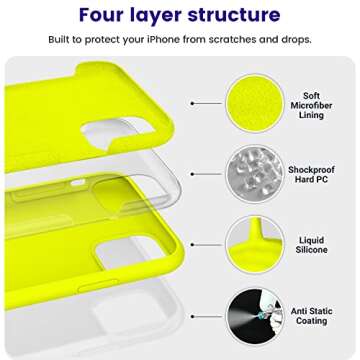 OTOFLY Compatible with iPhone 11 Pro Max Case,Ultra Slim Fit iPhone Case Liquid Silicone Gel Cover w...