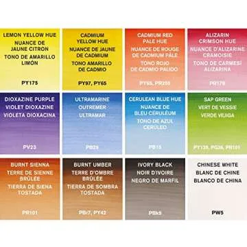 Winsor & Newton Cotman Watercolor Paint Set, 12 Colors, 8ml (0.27-oz) Tubes