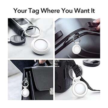 ESR Case for AirTag 2021 - 2 Pack Silicone Keychain Holder